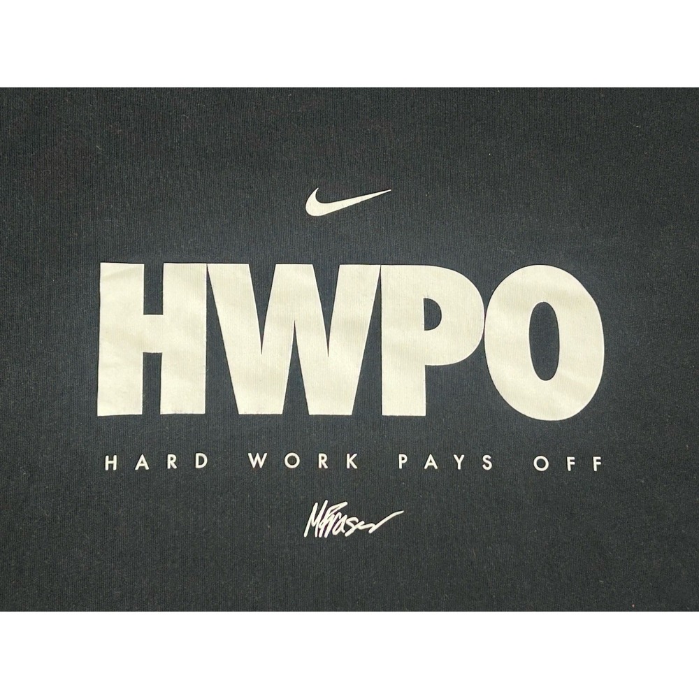 Nike Dri-FIT HWPO Tee Shirt Mens M Black Hard Work Pays Off Mat Fraser Gym - Picture 2 of 7